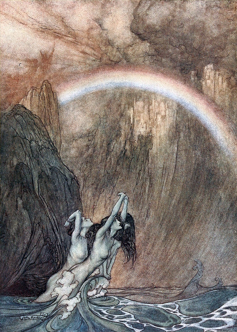 Rhinegold & The Valkyrie by Arthur Rackham